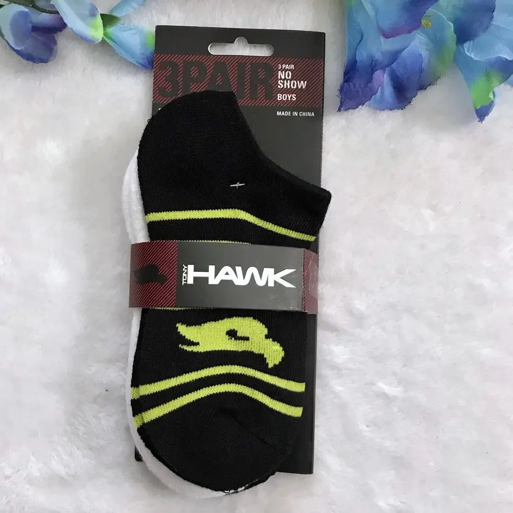 Tony Hawk New with Package 3 Pairs No Show Socks Boys 7-8.5